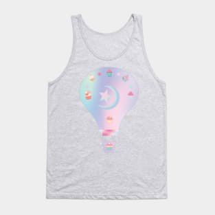 Pastel cupcake hot air balloon - Kawaii Tank Top